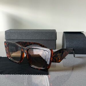 Prada Brown Tortoise Sunglasses